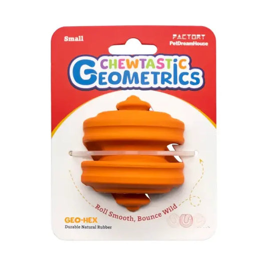 Chewtastic Geometrics Natural Rubber Toy - Hex - Petdreamhouse - 1